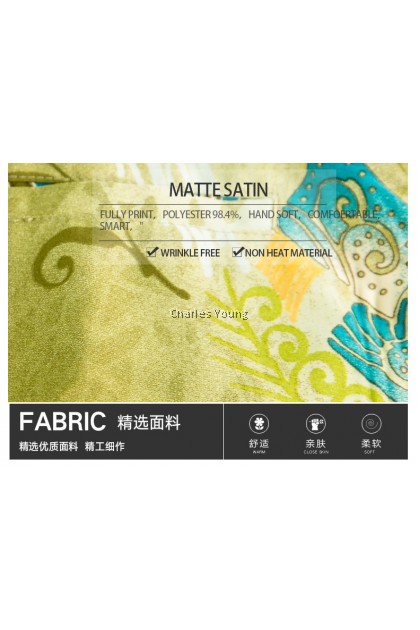 CY CY1001 KEMEJA BATIK LELAKI MALAYSIA VINTAGE SATIN / BATIK SHIRT 