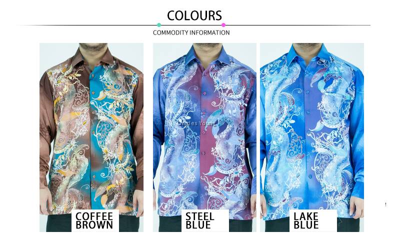 CY CY1005 KEMEJA BATIK LELAKI MALAYSIA VINTAGE SATIN / BATIK SHIRT