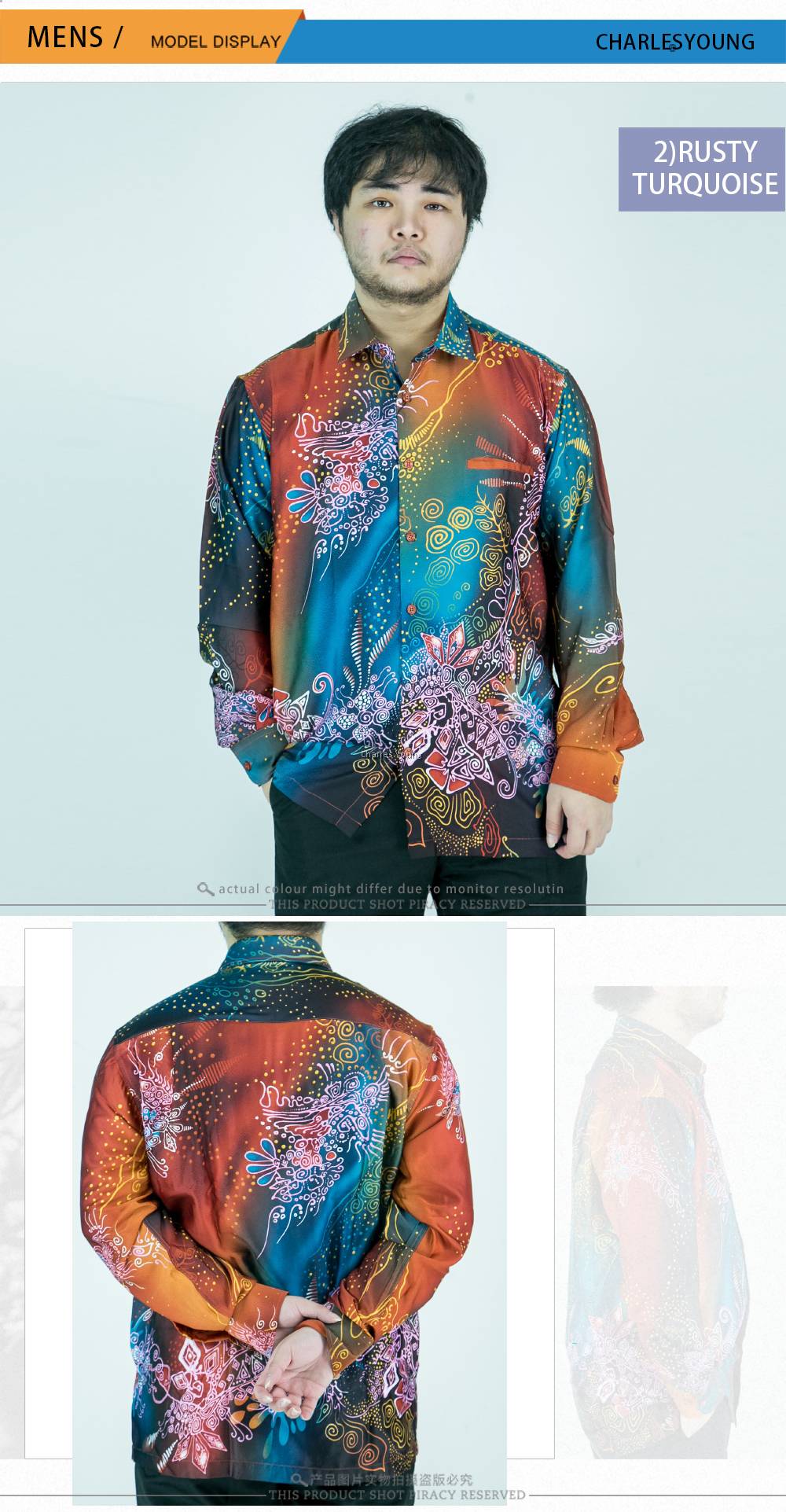 heykeltraş cani Kutup ayısı baju batik lelaki lengan panjang 