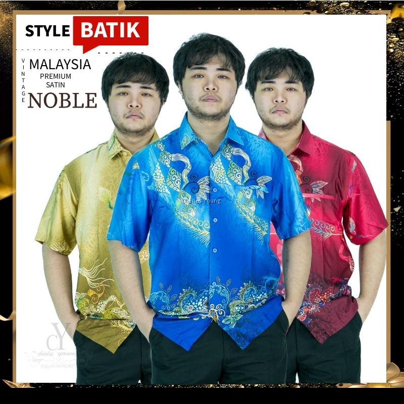 CY CY1001SS KEMEJA BATIK LELAKI MALAYSIA VINTAGE SATIN / BATIK 