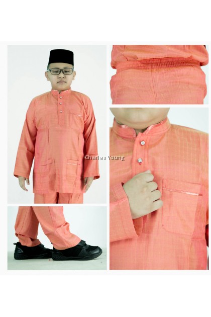 CY 09 BAJU MELAYU BUDAK LELAKI MUSLIM MUSLIMIN KIDS  TURQUOISE / PEACH / MAROON / OLIVE GREEN / PURPLE / SKY BLUE