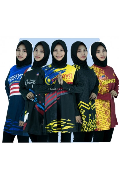 Cy Lz008 Plus Size Gym Shirt Woman Fitness Shirts Sportwear Baju Malaysia Muslimah Baju Sukan Muslimah