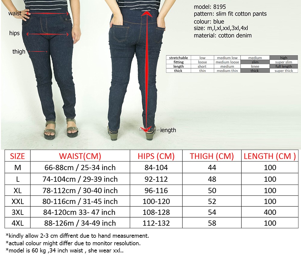 CY 8196 WOMAN CASUAL PANTS BIG PLUS SIZE SELUAR SIZE BESAR XXXL 4XL