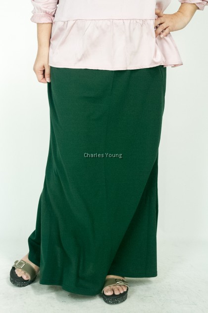 Cy 18888 Plus Size Long Skirt Kain Panjang Muslimah Dress A Line Besar
